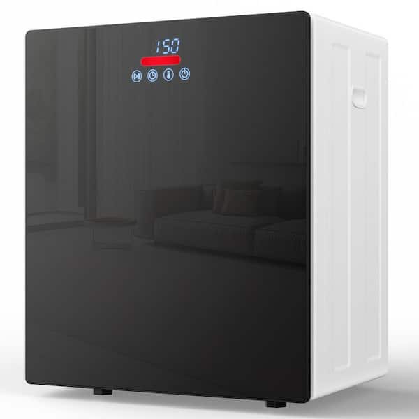 1.5 cu. ft. Portable Vented Electric Dryer for Apartments with 4 Modes Capacity 5.5lbs,LCD Panel Control Black and White