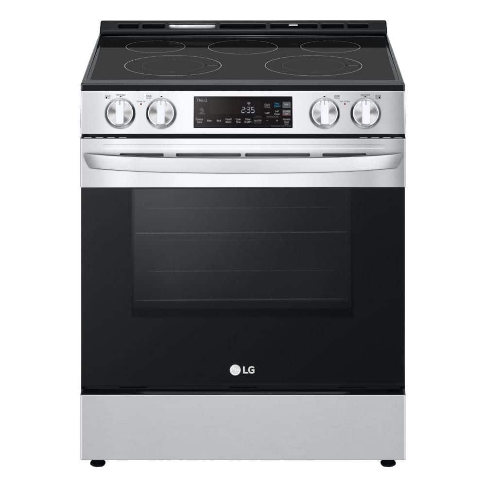 30 in. 6.3 cu. ft. Single Oven Slide-In Electric Range with 5 Burner Elemen