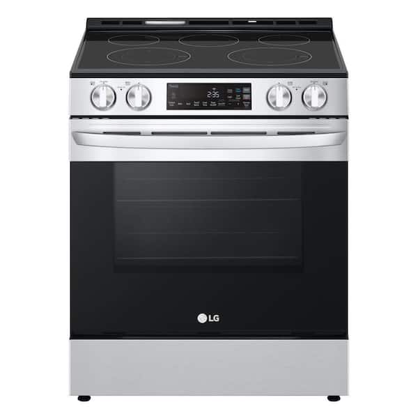 LG 30 in. 6.3 cu. ft. Single Oven Slide-In Electric Range with 5 Burner Elements in Stainless Steel