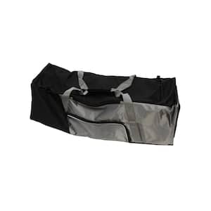 36 in. Black and Gray Weekend Travel Athletic Duffle Bag with Shoulder Strap