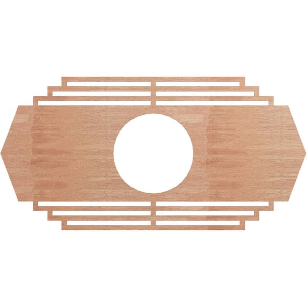 Ekena Millwork 34 in. x 9 in. x 0.375 in. Wood Medallion Moulding