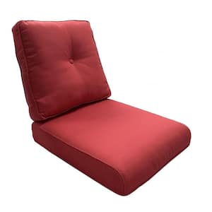Square Outdoor Glider Cushion in CushionGuard Red Cushion