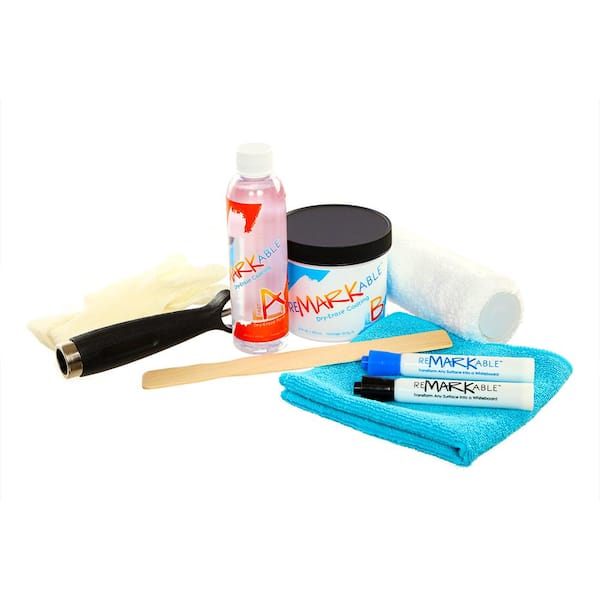 REMARKABLE 18 oz. 50 sq. ft. Clear Dry Erase Paint Kit