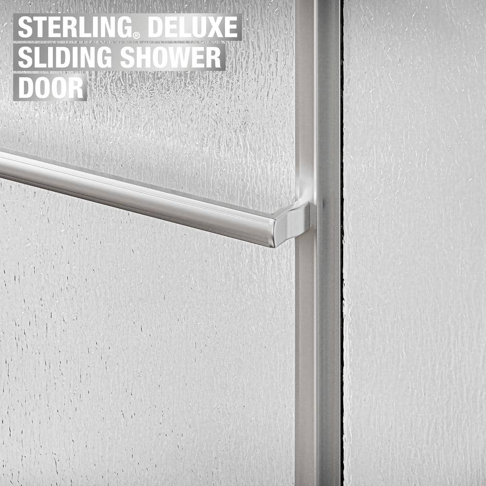 Sterling 48" x 70" Silver Framed Sliding Shower Door