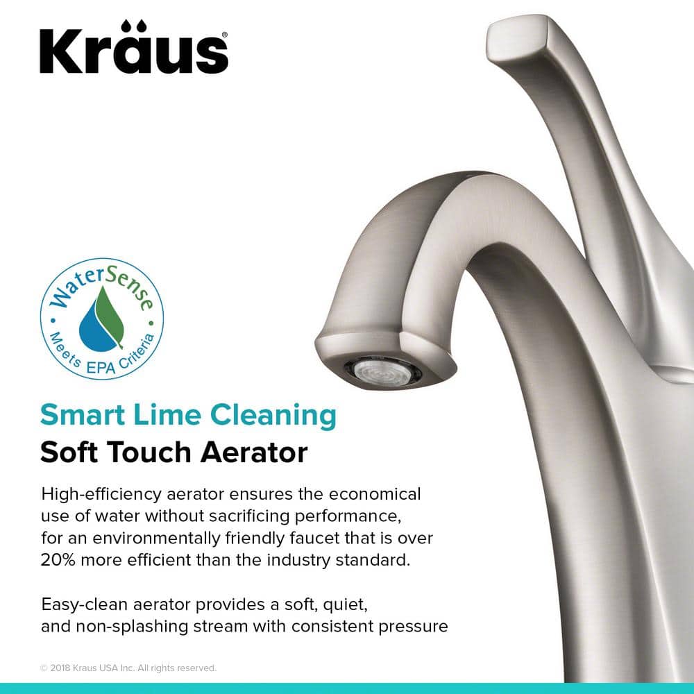 Arlo Spot-Free Brushed Nickel Single Handle Bathroom Faucet Set