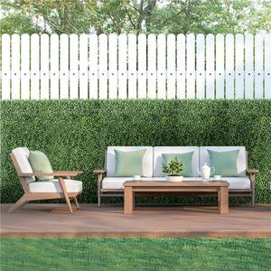 20 in. x 20 in. Artificial Boxwood Panels, UV Protected, Topiary Hedge Plant 6PCS