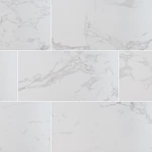 Pavia Carrara 12 in. x 24 in. Matte Porcelain Floor and Wall Tile (16 sq. ft./case)