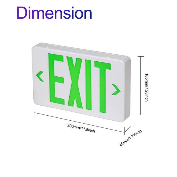 Ahfiwaso Efficient Hardwired 120-Volt Integrated LED White Exit