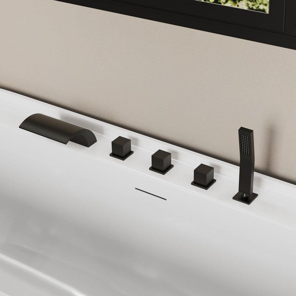 3 Handle 2-Spray Tub and Shower Faucet 1.8 GPM in Matte Black Valve Included price history on PriceWatchPro