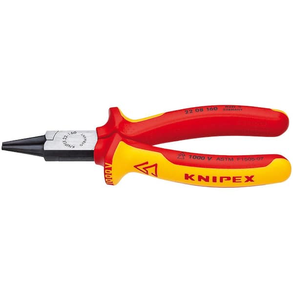 Knipex 22 08 160 SBA 6-1/4 Round Nose Pliers Insulated