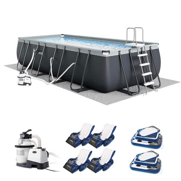 Ultra XTR 18 ft. x 9 ft. Rectangular 52 in. Deep Above Ground Pool Set