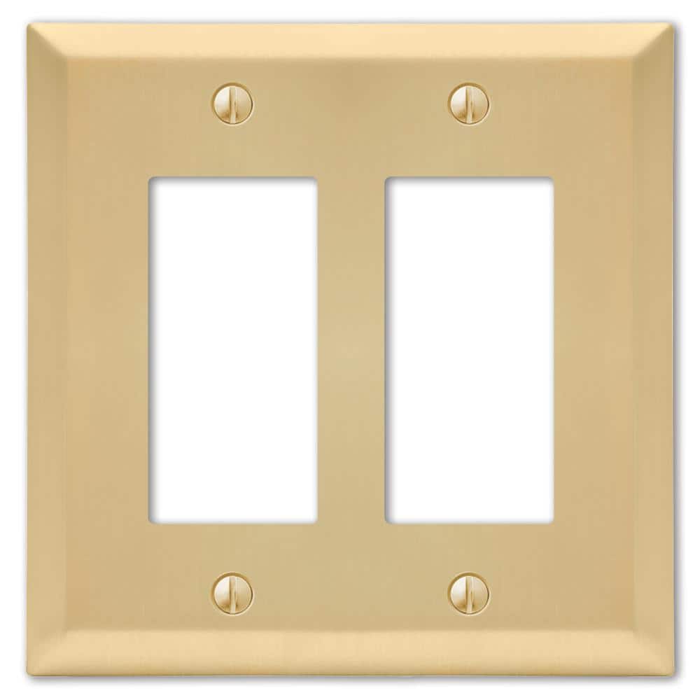 Metallic 2 Gang Rocker Steel Wall Plate - Satin Brass price history on PriceWatchPro