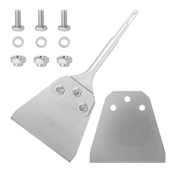 5 in. x 11 in. SDS Plus Floor Scraper Kit, Heavy Duty Chisel Bits for Rotary Hammer Drill, Vinyl Siding Removal Tool