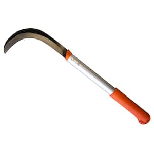 9 in. x 14.5 in. Carbon Steel Blade Brush Clearing Sickle with Aluminum Handle