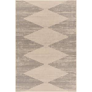 Ez Jute 6 ft. x 9 ft. Brown/Black Tribal Indoor Area Rug