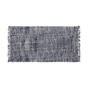 Yoshi Fringe Navy 2 ft. x 4 ft. Casual Accent Rug