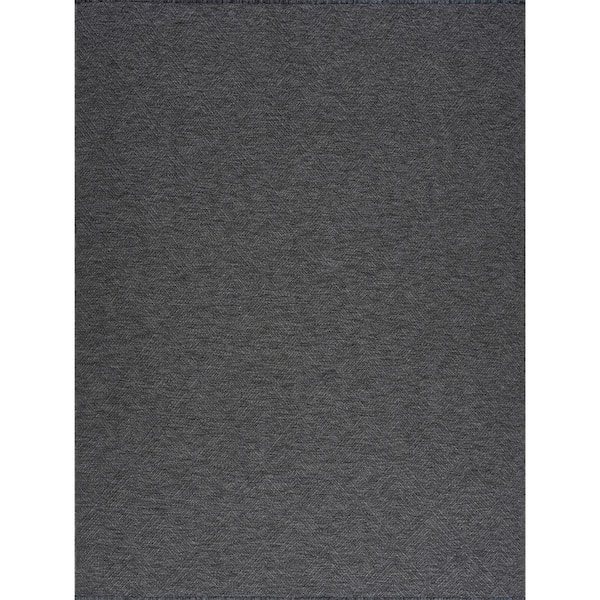 Tayse Rugs Alma Dark Gray 5 ft. x 7 ft. Diamond Machine Washable Indoor Area Rug