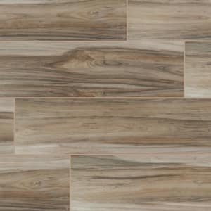 Ansley Amber 8 in. x 24.5 in. Matte Ceramic Wood Look Floor and Wall Tile (12.15 sq. ft./Case)