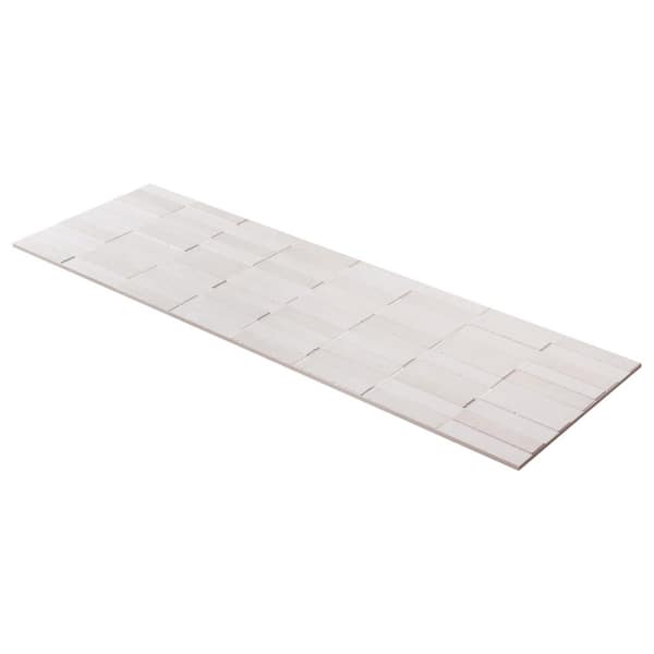 Ivy Hill Tile Mira Linen White 15.74 in. x 47.24 in. Textured