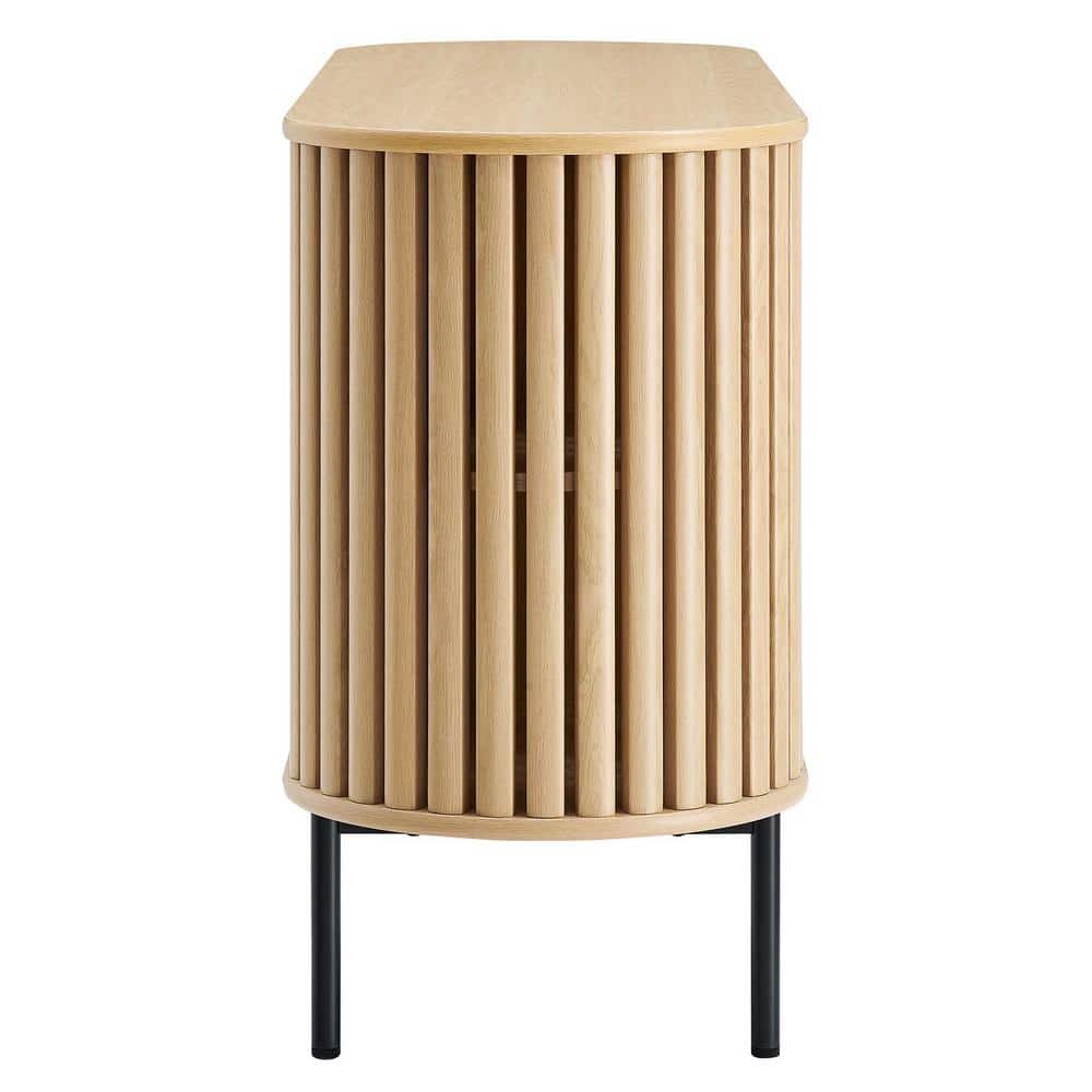 Fortitude 59'' Oak Oval Sideboard with Metal Legs