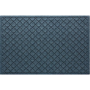 Waterhog Cordova 34 in. x 52 in. PET Polyester Indoor Outdoor Mat Navy