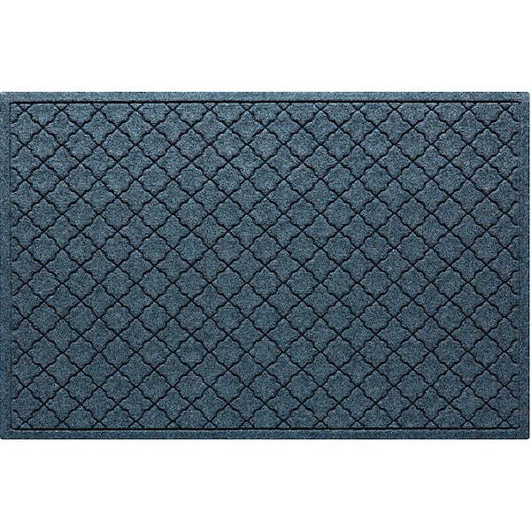 Waterhog Cordova 34 in. x 52 in. PET Polyester Indoor Outdoor Mat Navy