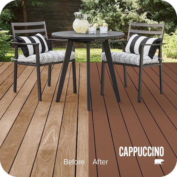 5 gal. #SC-142 Cappuccino Solid Color Waterproofing Exterior Wood Stain