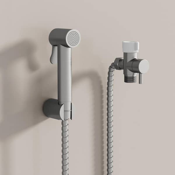 YAWWALK Round Handheld 1 Handle Bidet Faucet with Brass Valve in