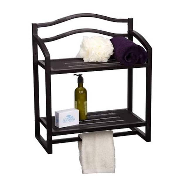 Spirich 3 Tier Bathroom Shelf Wall Mounted with Towel Hooks