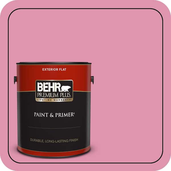BEHR PREMIUM PLUS 1 gal. #P130-4 Its a Girl Flat Exterior Paint & Primer