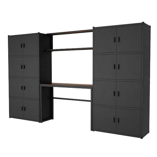 FLEXIMOUNTS Heavy-Duty Complete Workbench and 16-Doors 120 in. W x