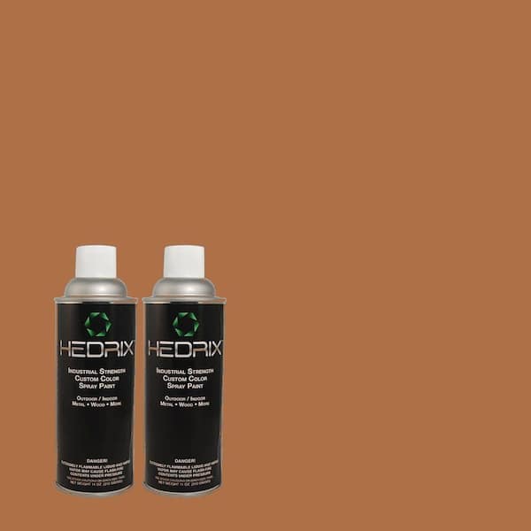 Hedrix 11 oz. Match of QE-13 Smoldering Copper Gloss Custom Spray Paint (8-Pack)