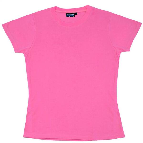 Girl Power At Work 7000 XL Non-ANSI Women's Fit Hi Viz Pink Poly Jersey Knit T-Shirt