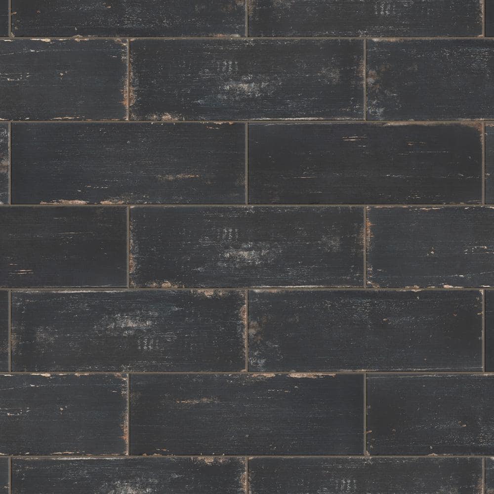 Retro Nero 8-1/4 in. x 12 in. Porcelain Floor and Wall Take Home Tile Sample price history on PriceWatchPro