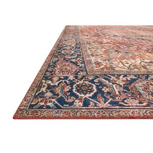 Layla Red/Navy 1 ft. 6 in. x 1 ft. 6 in. Sample Bohemian Area Rug
