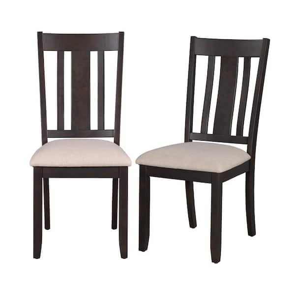 Utopia 4niture Clarise 2-Piece Brown Wood Dining Chairs with Cushions (Set of 2)