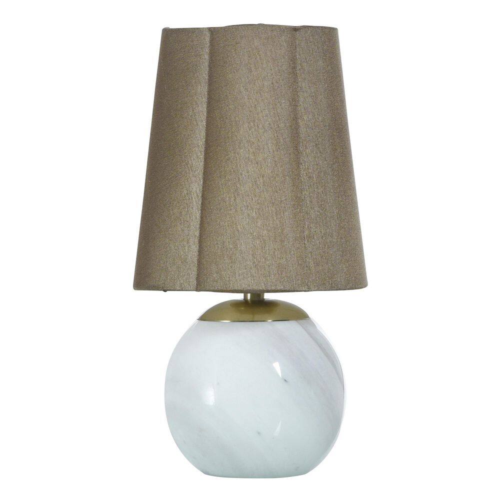 Rosalind 12 in. White Table Lamp with Brown Linen Shade price history on PriceWatchPro