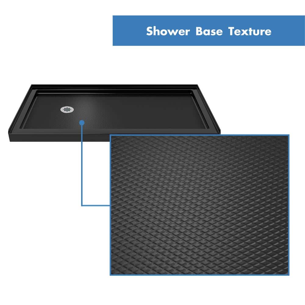 Aqua Ultra Frameless Clear Glass Hinged Shower Kit with Brushed Nickel Hardware