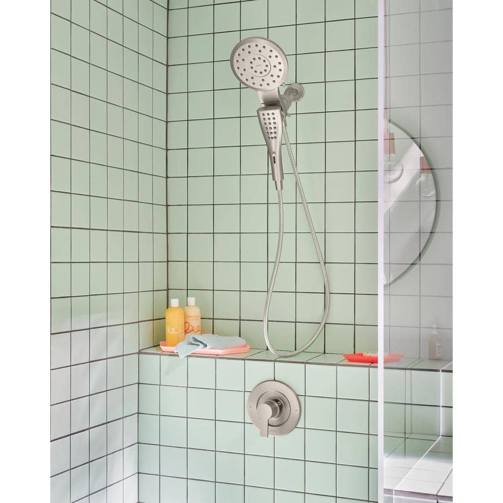 Nickel Dual-Head Rain and Handheld Shower System