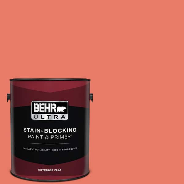 BEHR ULTRA 1 gal. #P180-5 Watermelon Slice Flat Exterior Paint & Primer