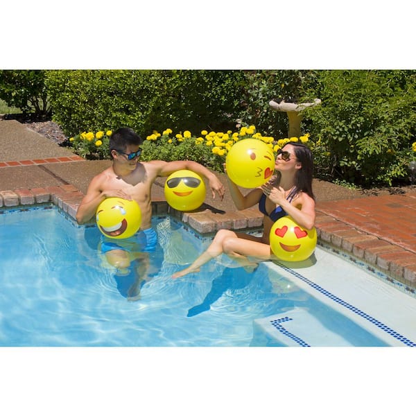 Swimming  Inflatable Jumbo Beach Balls 5 Pack 20 Inches Solid Color Pool Toys 