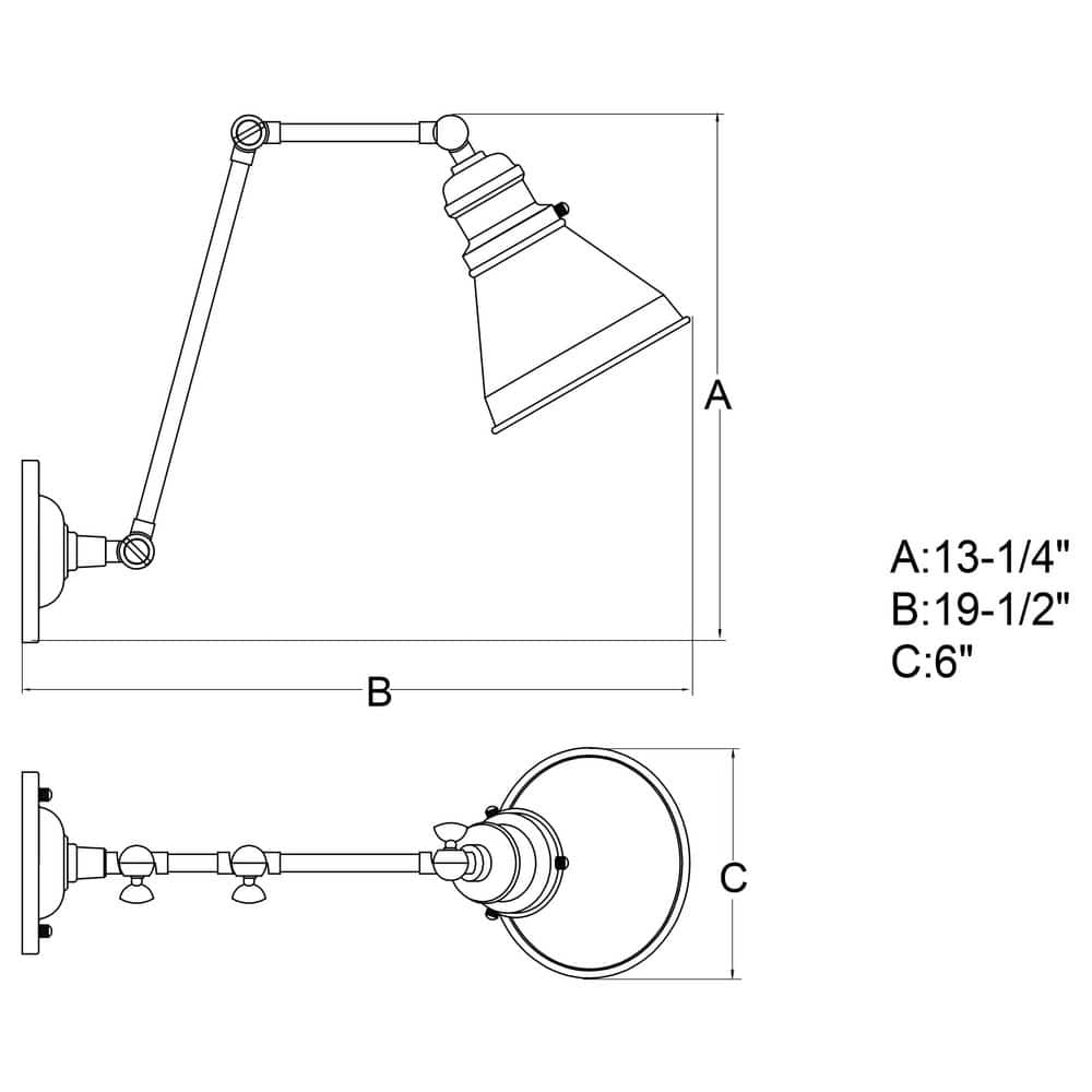 Satin Nickel and Matte White Adjustable Swing Arm Wall Lamp