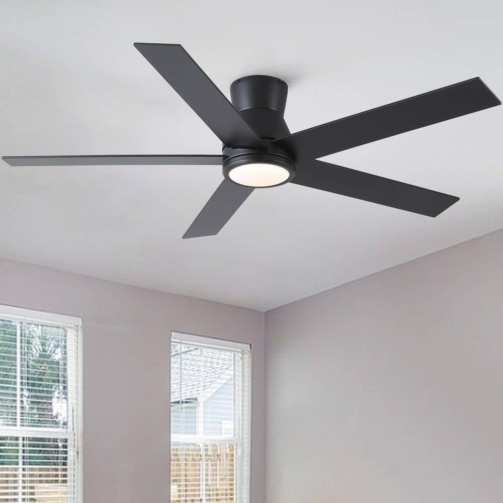 Topsky 52 in. Indoor Matte Black Low Profile Standard Ceiling Fan with Light and Dual-Finish Blades price history on PriceWatchPro