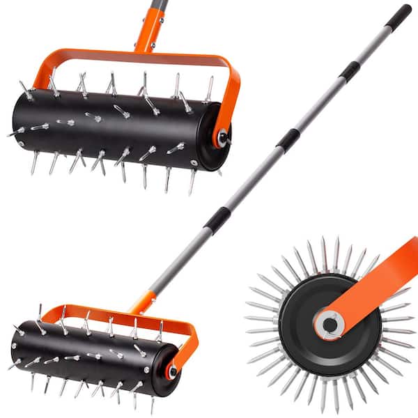 WaLensee 17 in. Manual Rolling Aerator Heavy-Duty Lawn Aerator