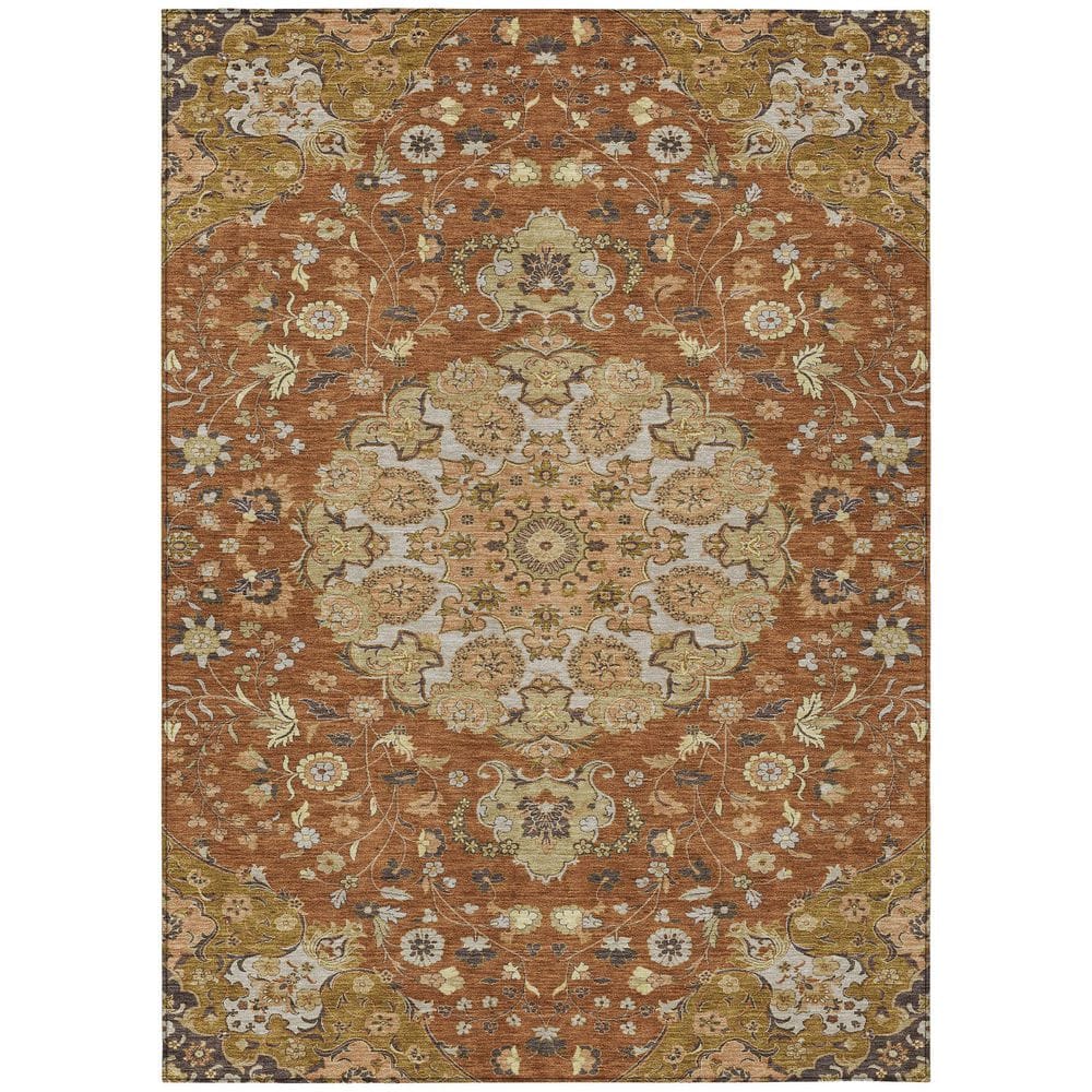 Chantille Machine Washable Indoor/Outdoor Abstract ACN2611 Paprika 3 ft. x 5 ft. Area Rug price history on PriceWatchPro