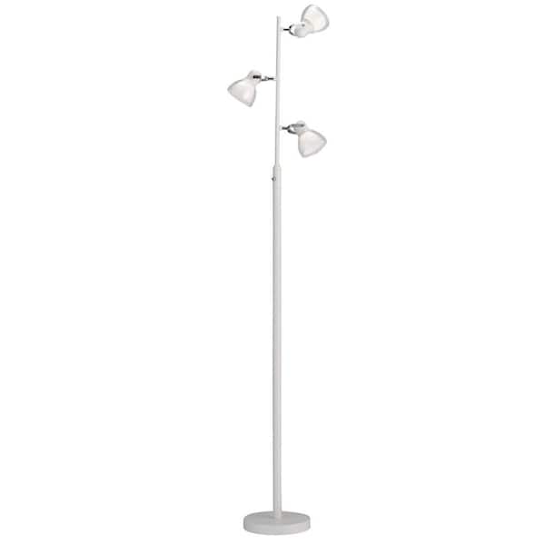 Adesso Perception 61 in. White LED Floor Lamp-DISCONTINUED