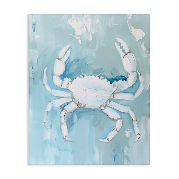 White Coastal Crab by Arlington Prints Unframed Animal Graphic Art Print 20 in. x 16 in.