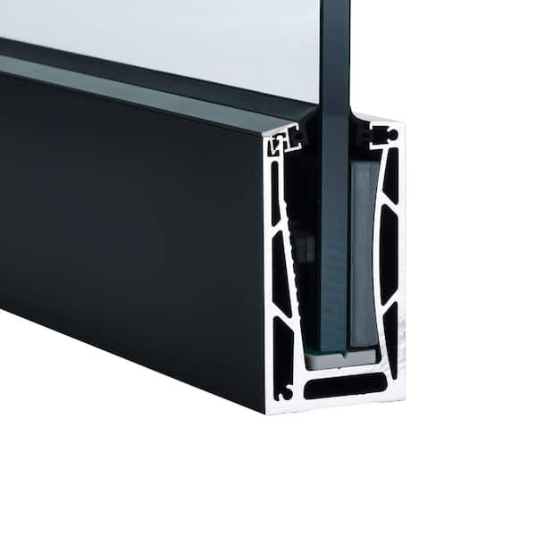 Glass Warehouse Rana 19 ft. Black Aluminum Base Rail
