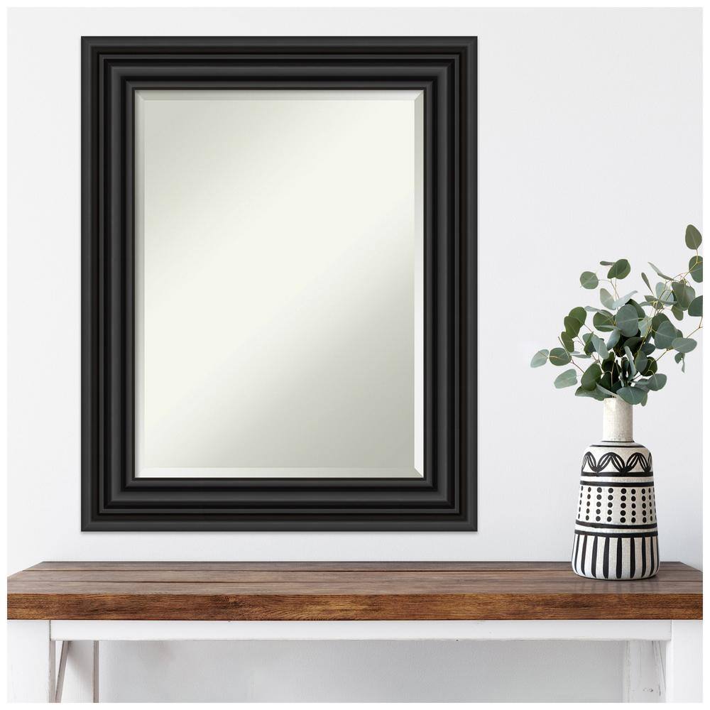 Colonial Black 24x30 Rectangular Wall Mirror with Polystyrene Frame