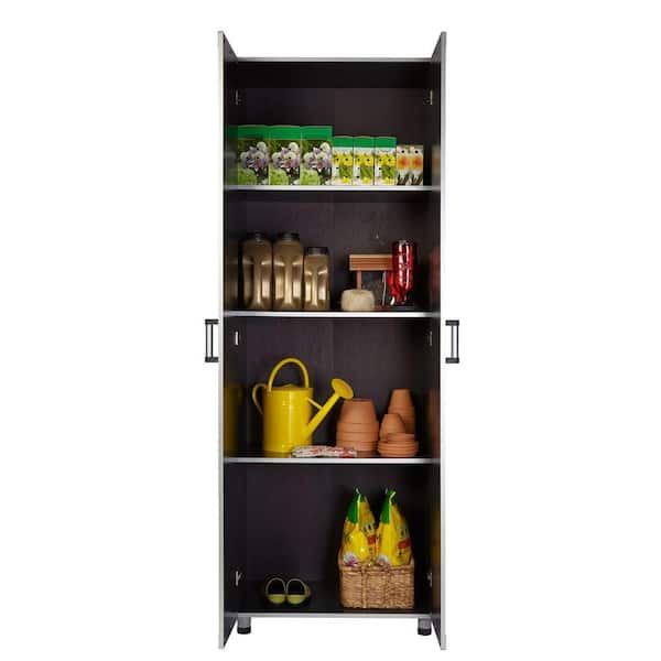 Rubbermaid Wood Freestanding Garage Cabinet in Black (30 in. W x 34 in. H x  19 in. D) FG5M1300CSLRK - The Home Depot